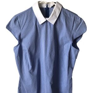 Brooks Brothers blue poke a dot shirt